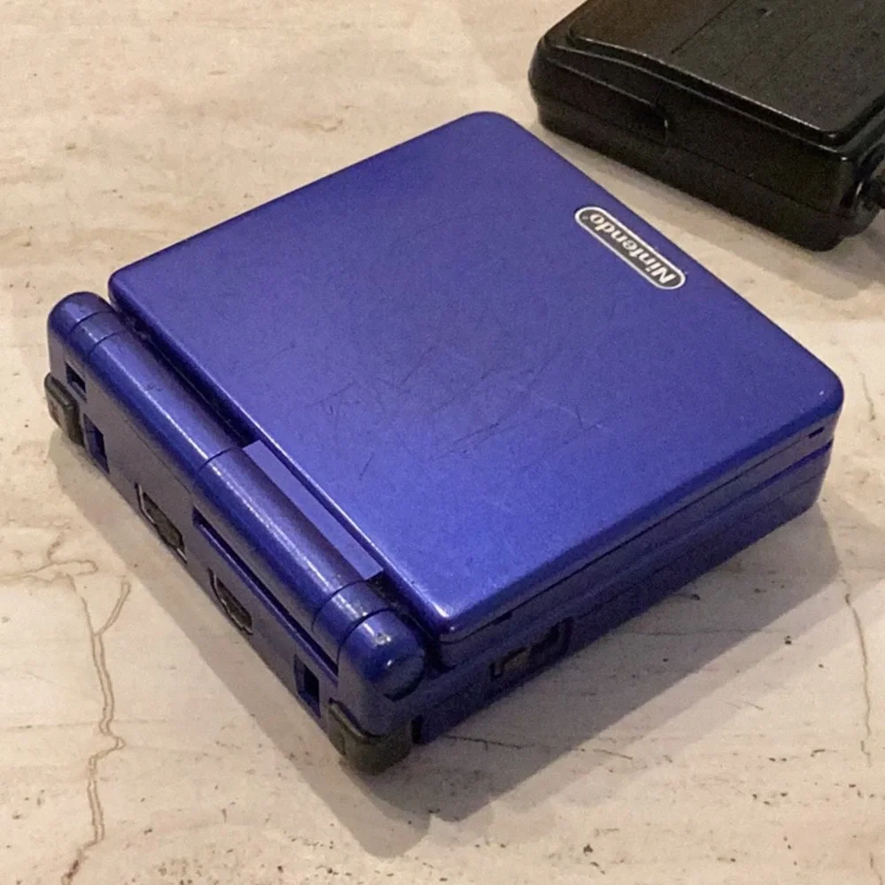 Gameboy Advance SP Console ASG-001 Nintendo GBA Game Boy Cobalt Blue Charger